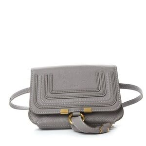 Chloe Grey Leather Crossbody Bag